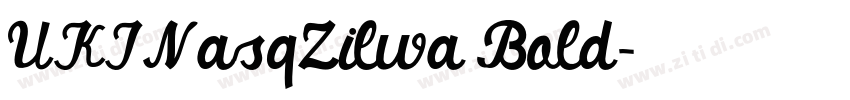 UKINasqZilwa Bold字体转换 UKINasqZilwa Bold字体转换